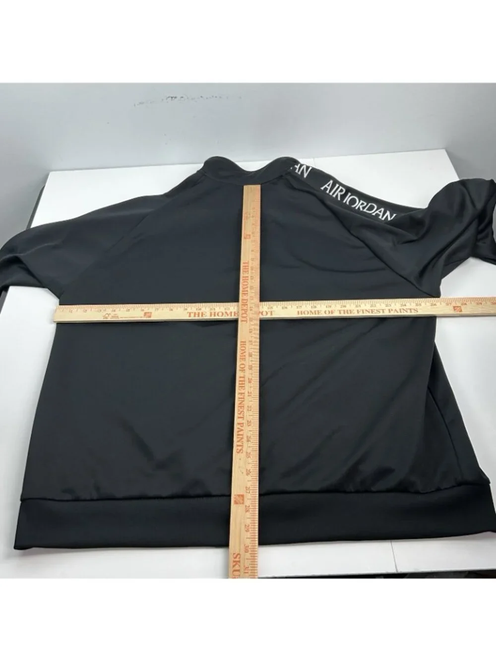 Y2K NIKE Air Jordan Jacket Men's Xxl Black Logo Tape Full Zip Warmup